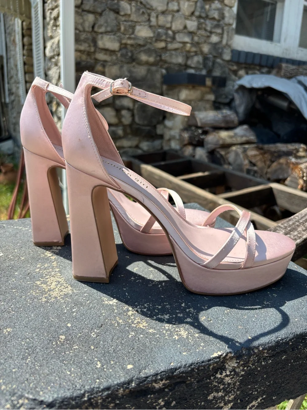 MADDEN GIRL BALLETCORE Pink Satin 4.5” Platform